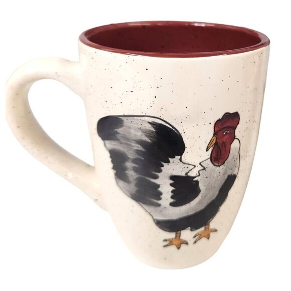 Rooster Mugs Kitchen Creations Colorful Design Country Farmhouse Decor Set of 4 - Picture 6 of 12